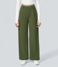 Pantalon tailleur extensible coupe droite taille haute