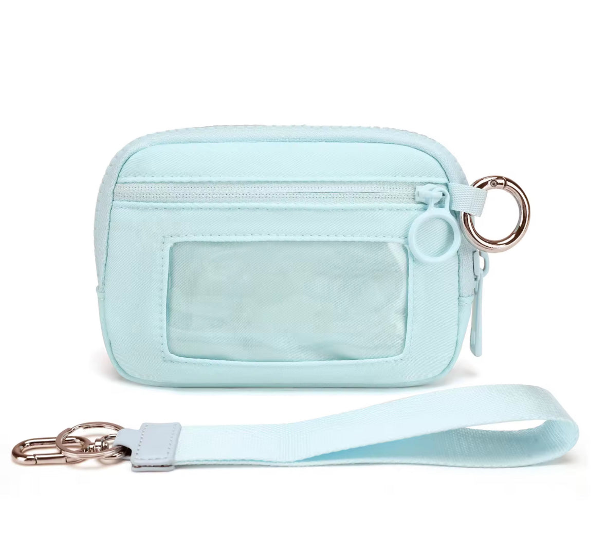 Mini Card Holder Wristlet Keychain Pouch