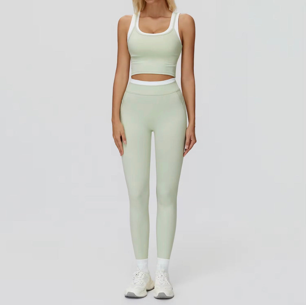 Dual Tone Contrast Sports Bra