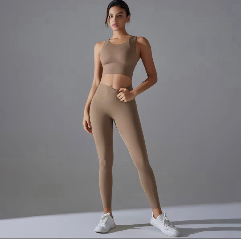 Peach Contour Crop Leggings