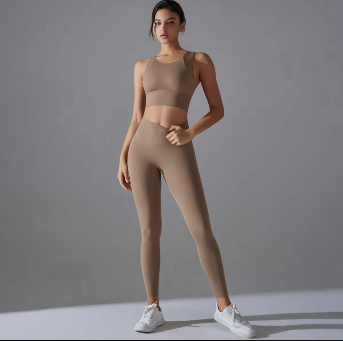 Peach Contour Crop Leggings