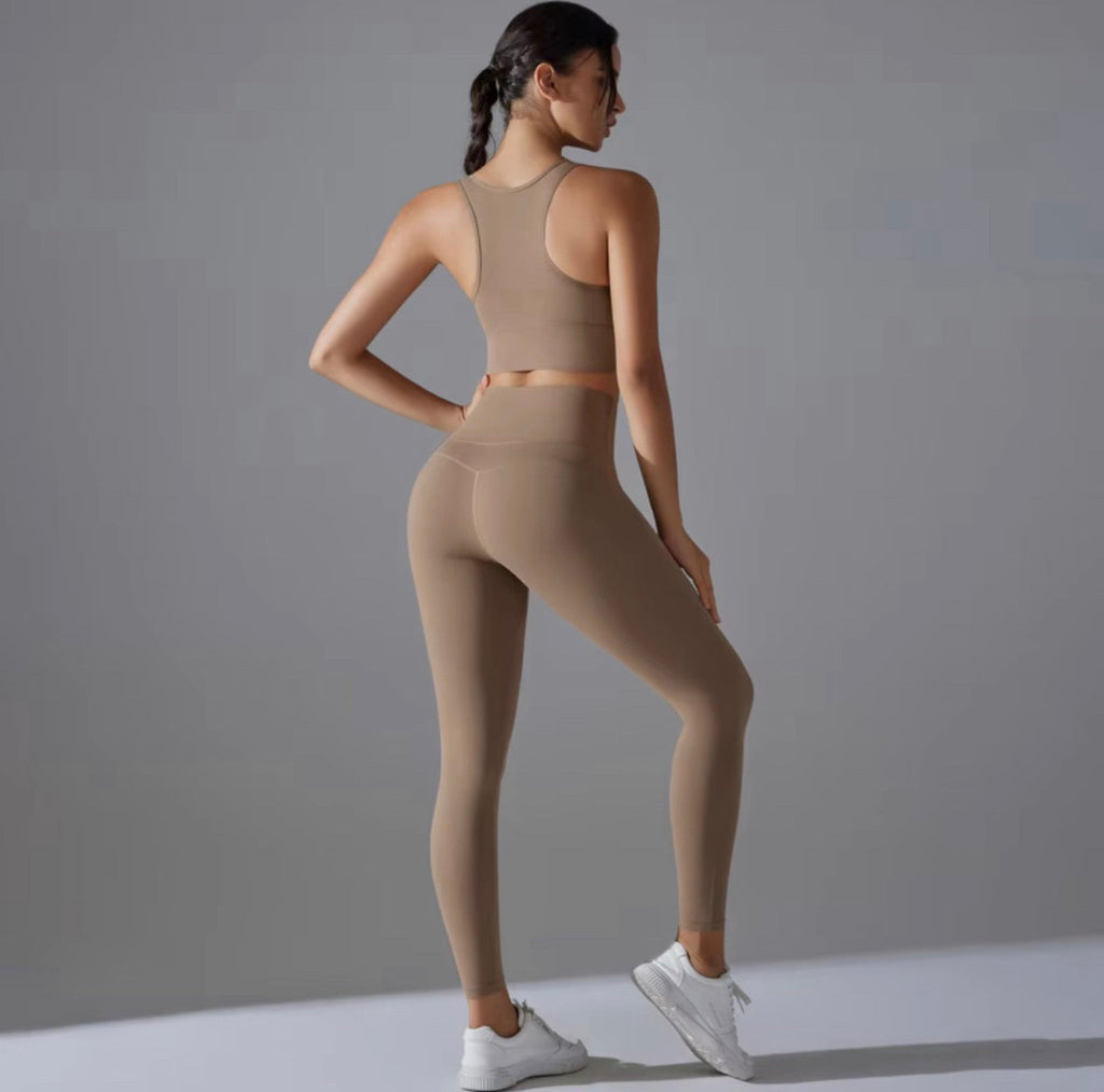 Peach Contour Crop Leggings