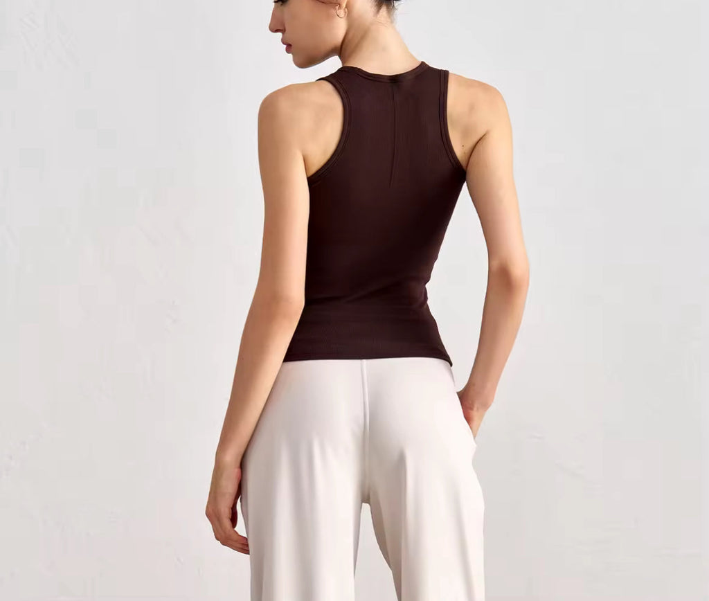 Slim-Fit Padded Gym Tank