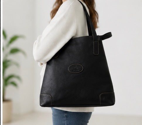 Classic Luxe Leather Tote Bag