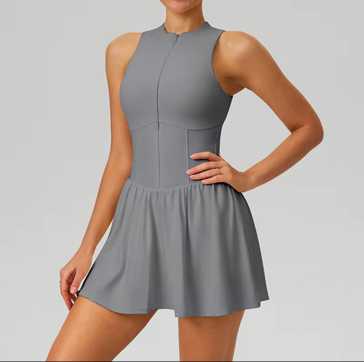 Court Flow Half-Zip Tennis Dress