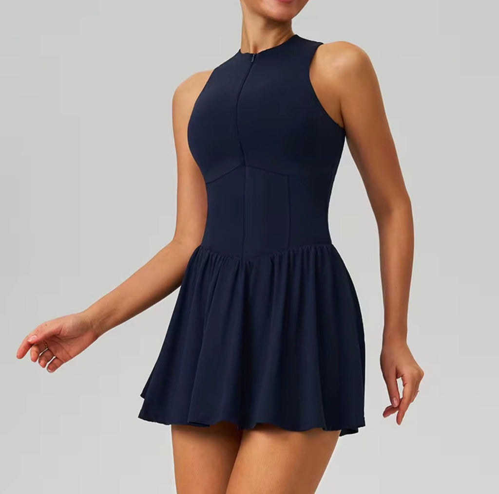 Court Flow Half-Zip Tennis Dress