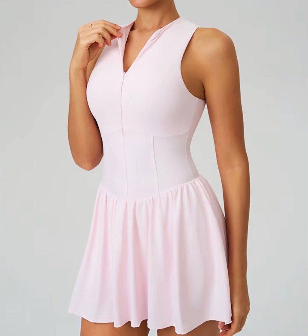 Court Flow Half-Zip Tennis Dress