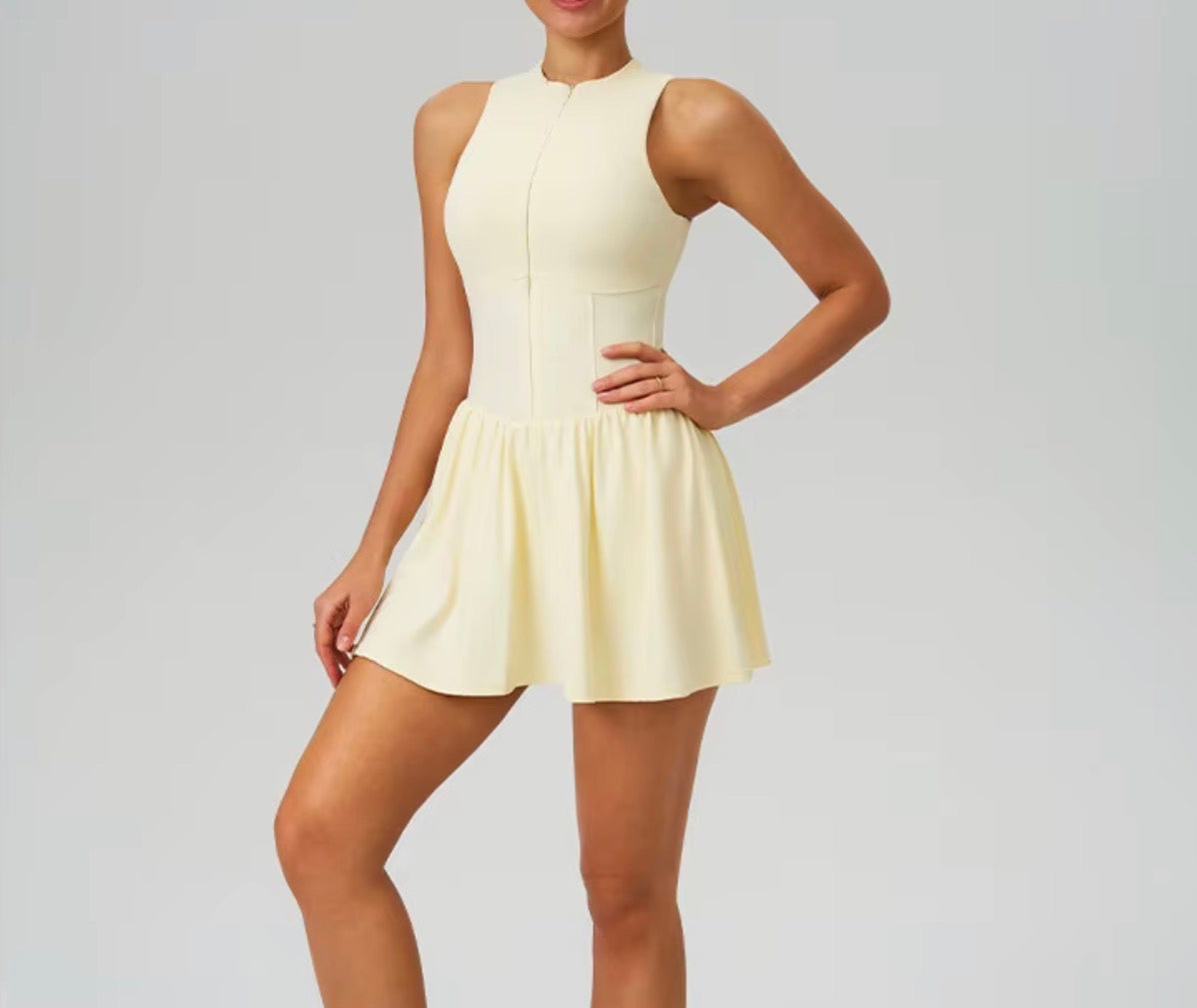 Court Flow Half-Zip Tennis Dress