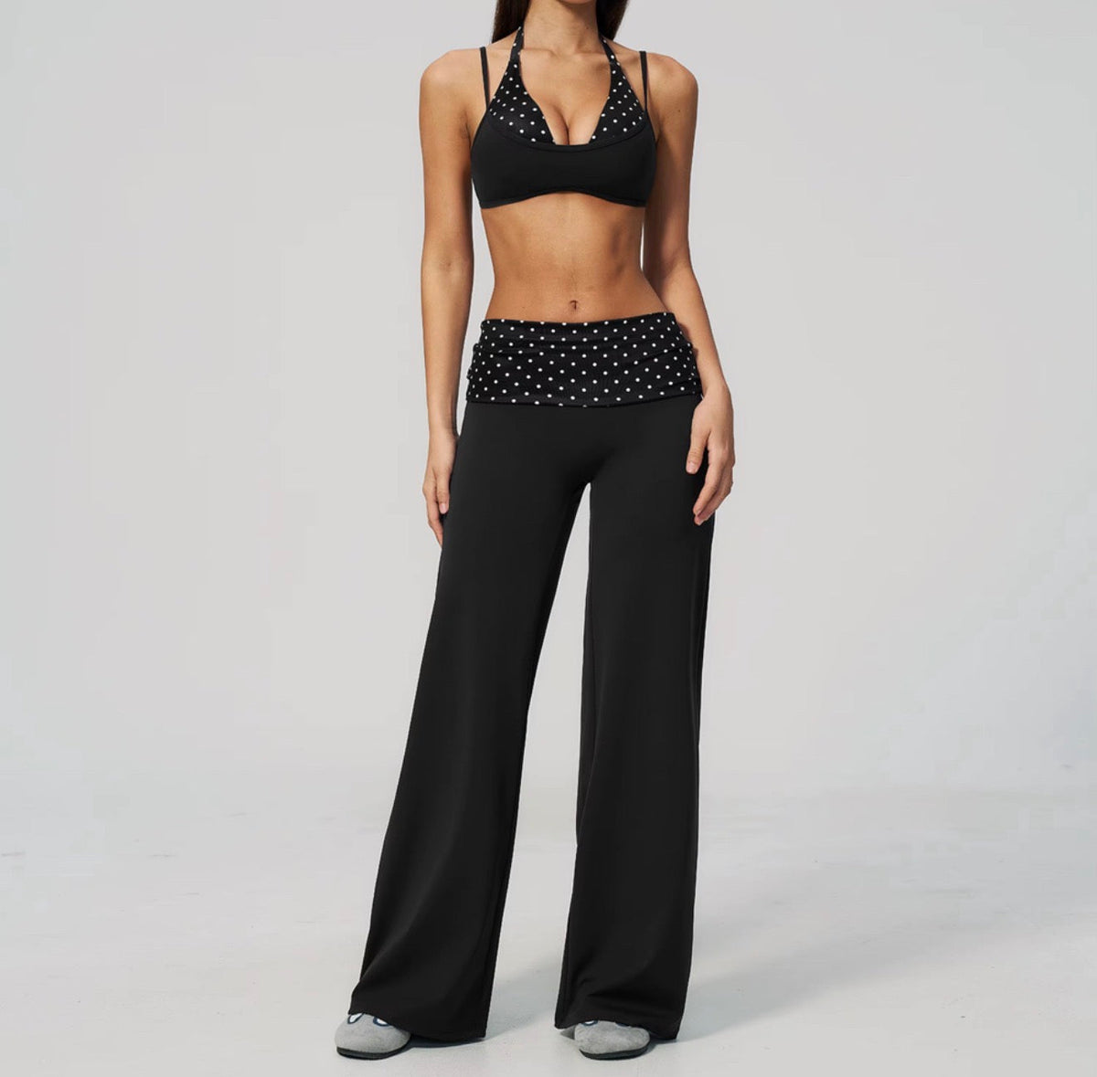 Polka Flow Wide -Leg Pants