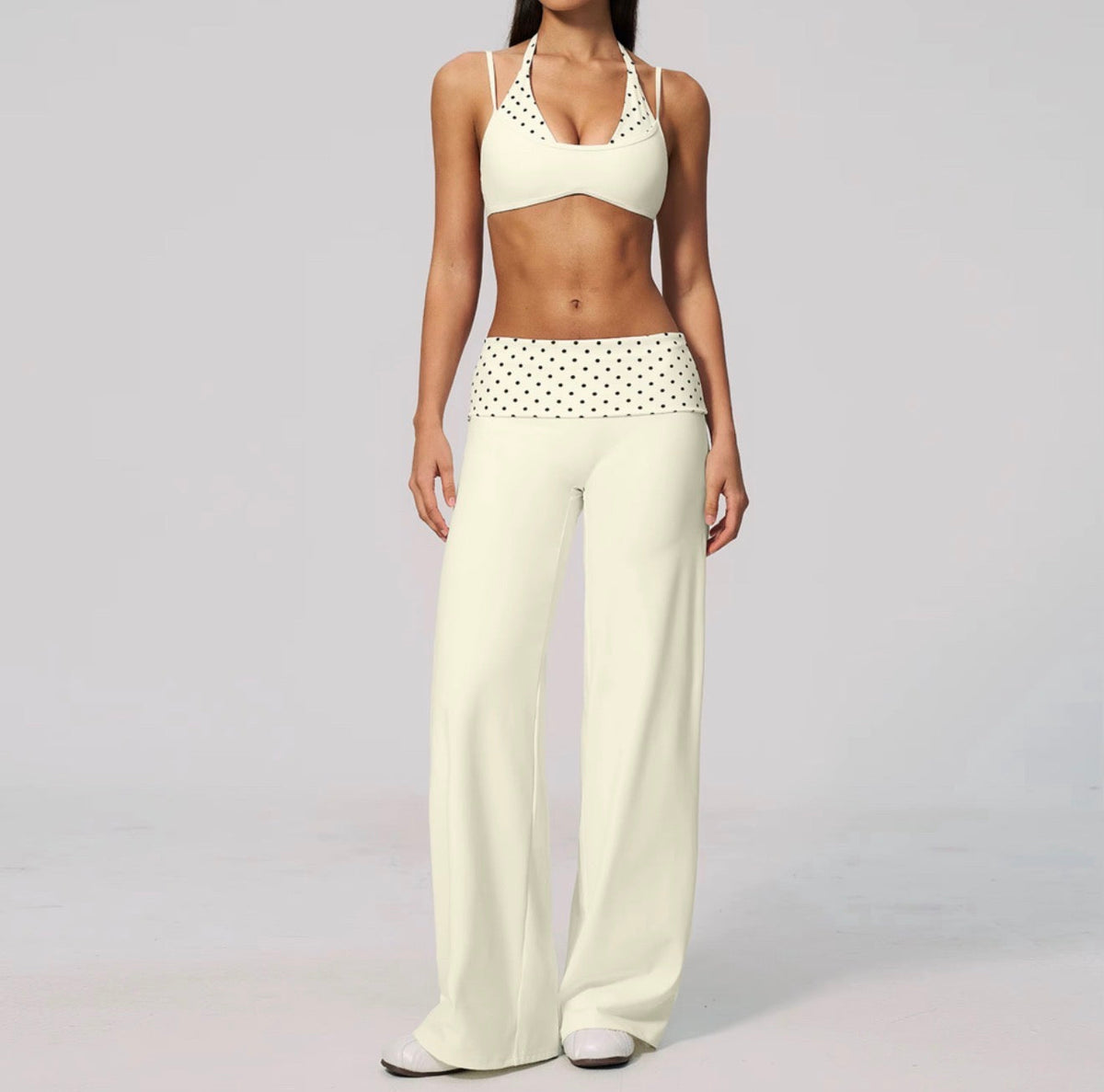 Polka Dots Cutout Sports Bra