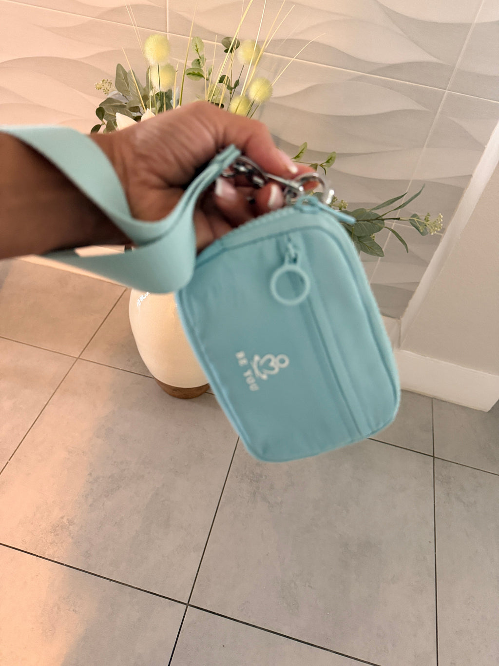 Mini Card Holder Wristlet Keychain Pouch