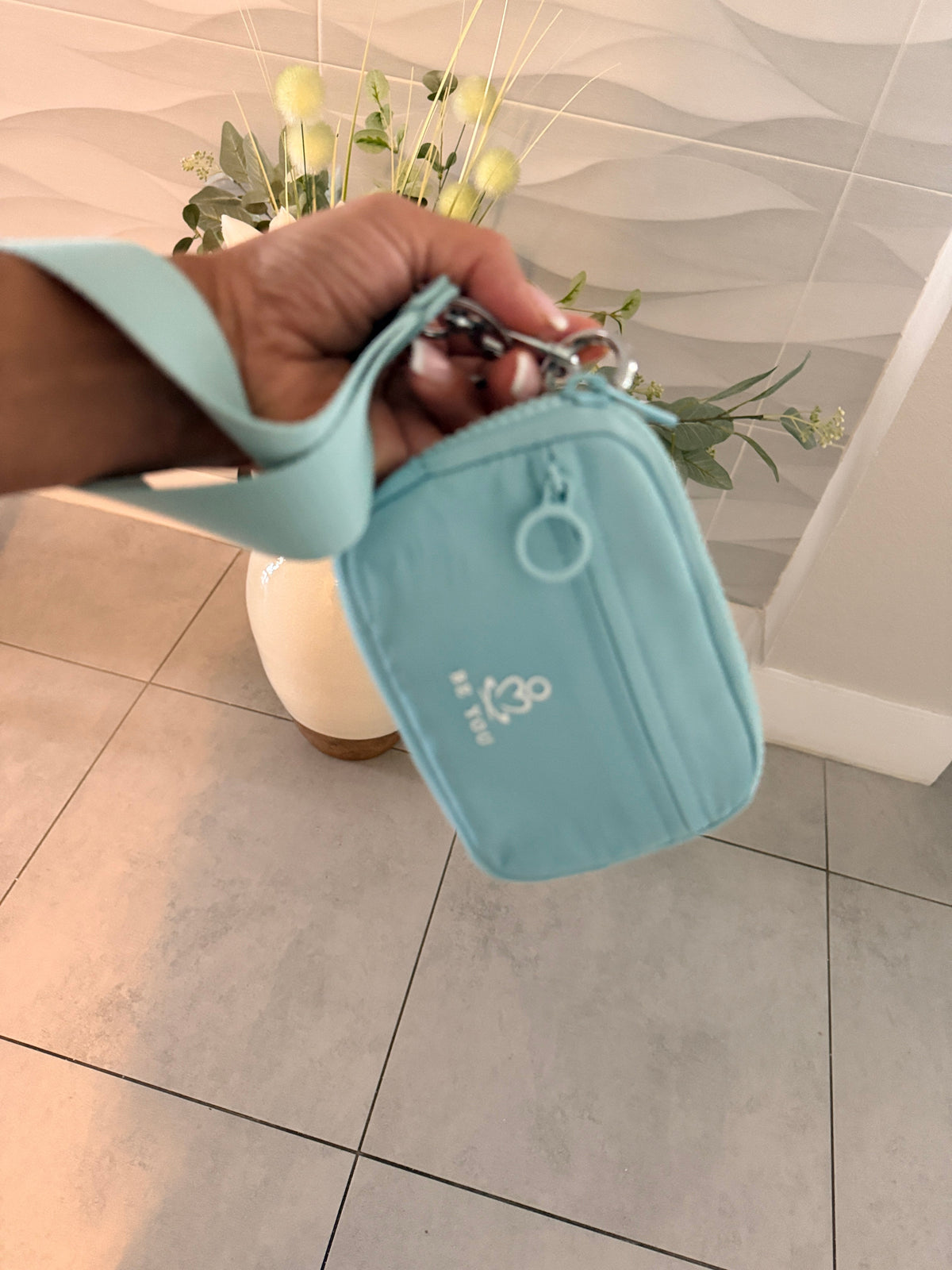 Mini Card Holder Wristlet Keychain Pouch