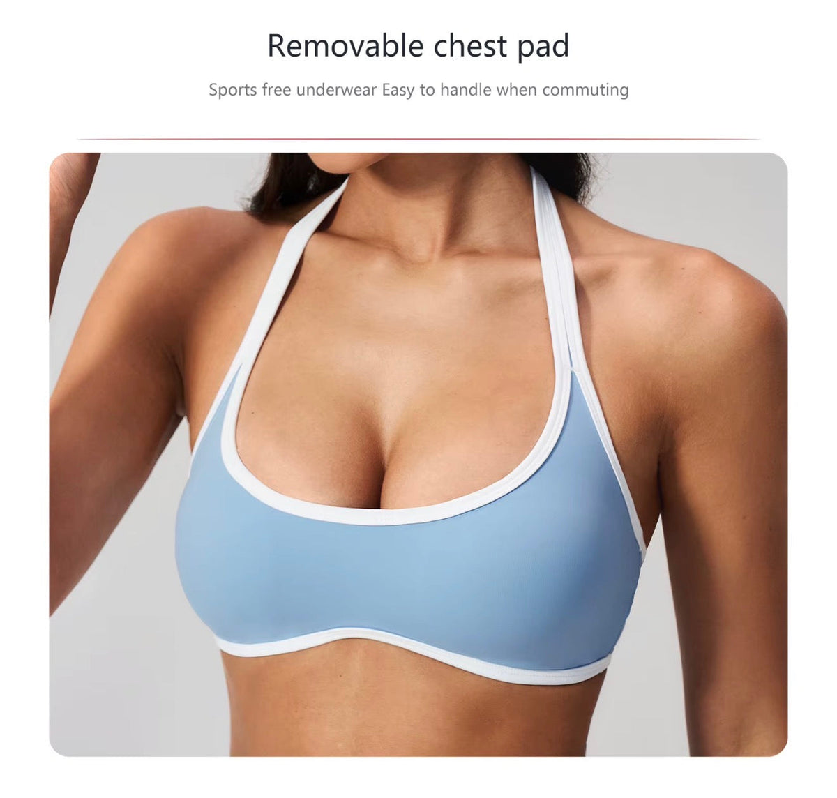 Halter Neck Padded Sports Bra
