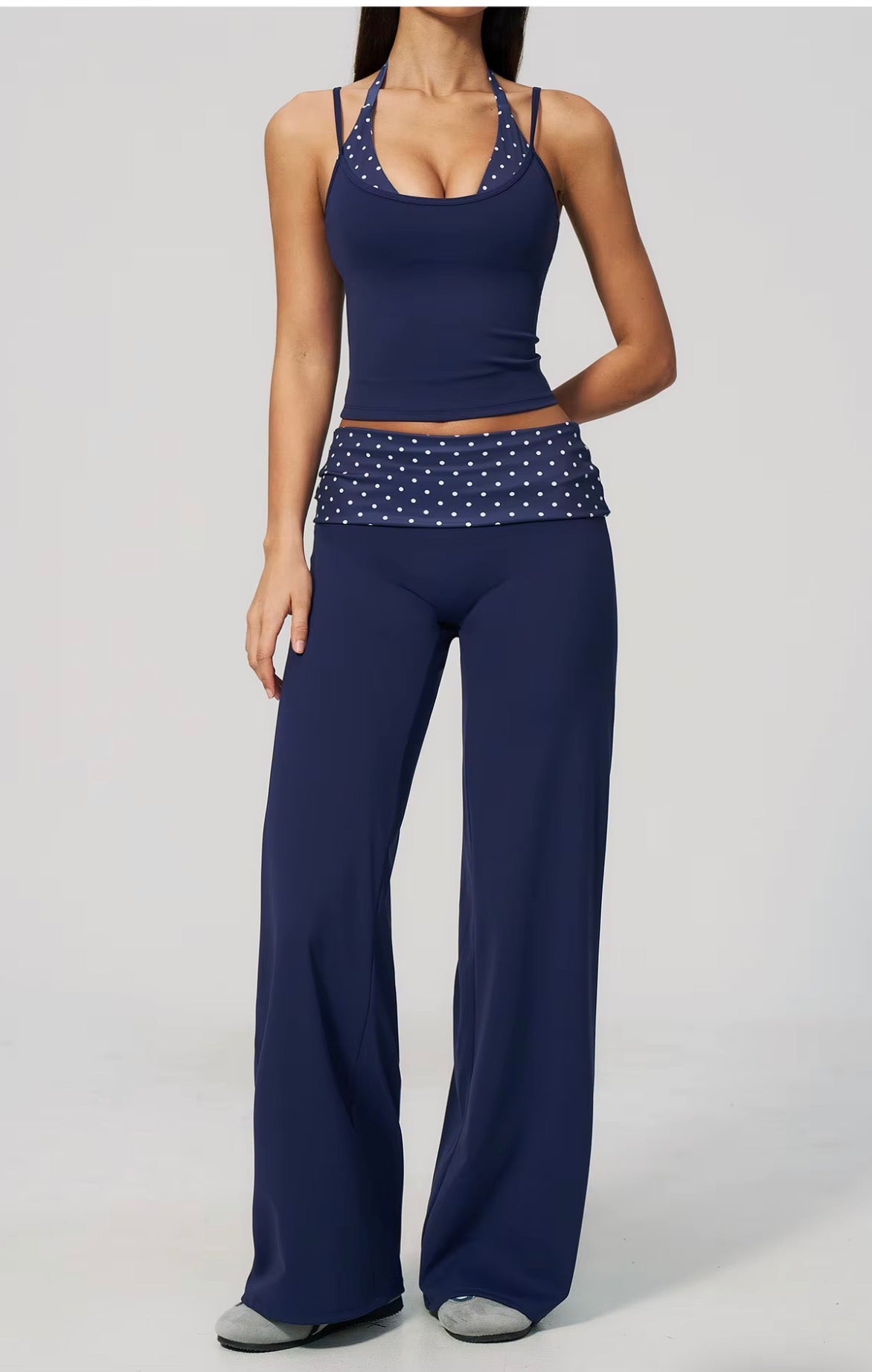 Polka Dots Layered Active Tank