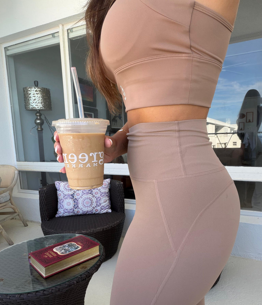Peach Contour Crop Leggings